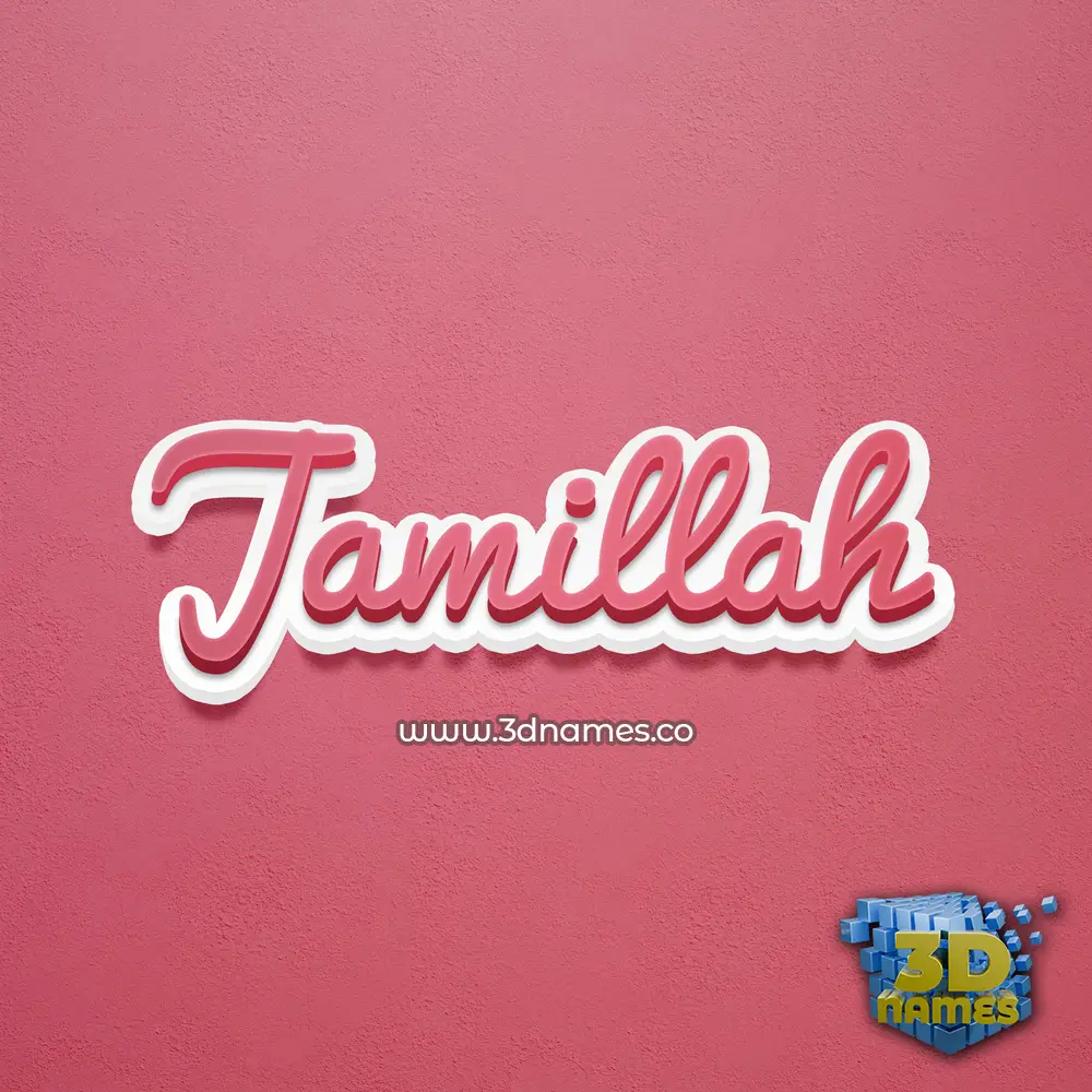 jamillah in Red Scribble style - 3D name wallpaper