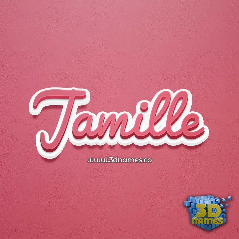 jamille in Red Scribble style - 3D name wallpaper