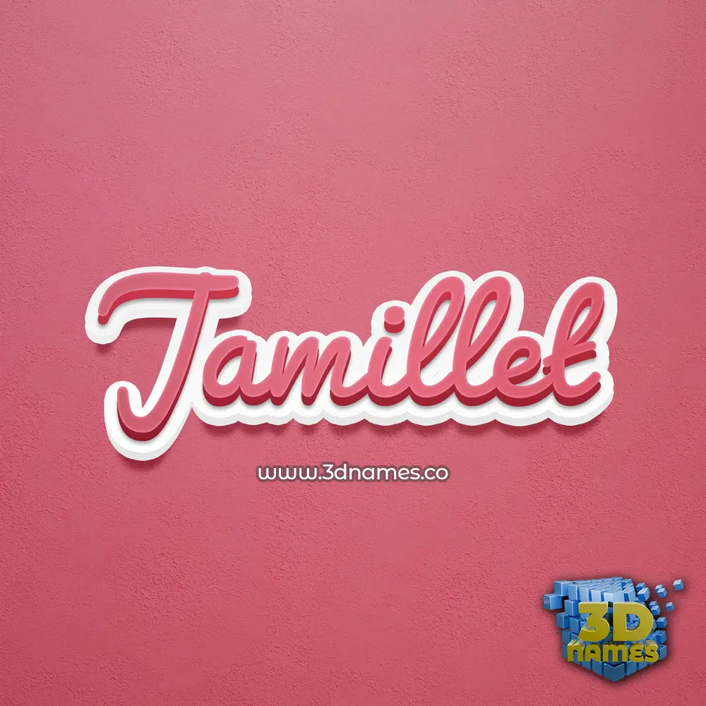 jamillet in Red Scribble style - 3D name wallpaper