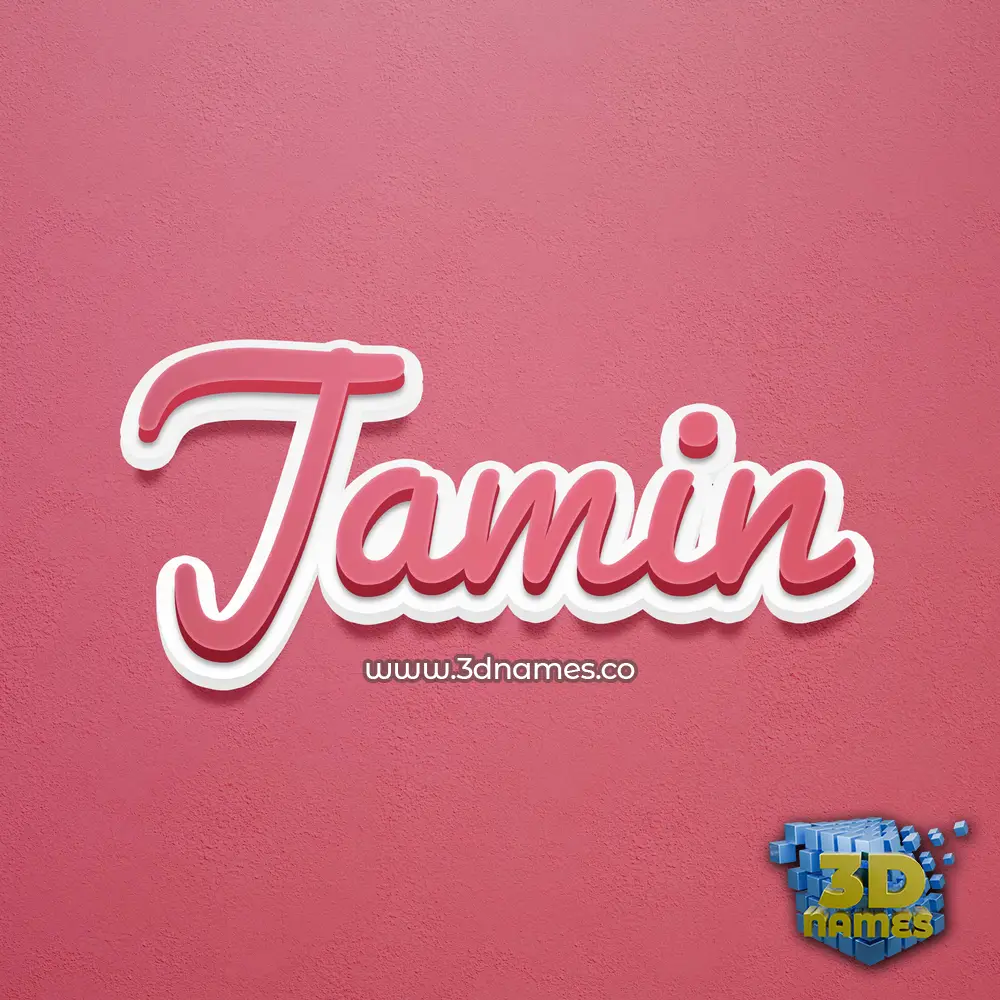 jamin in Red Scribble style - 3D name wallpaper