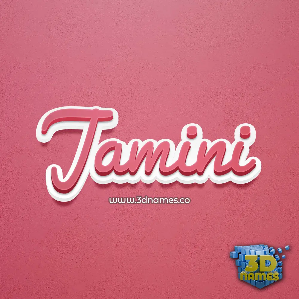 jamini in Red Scribble style - 3D name wallpaper