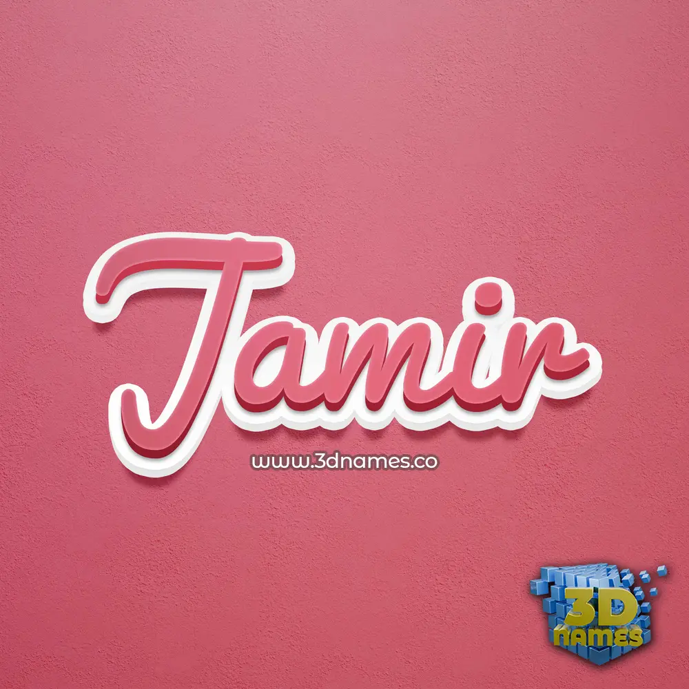 jamir in Red Scribble style - 3D name wallpaper