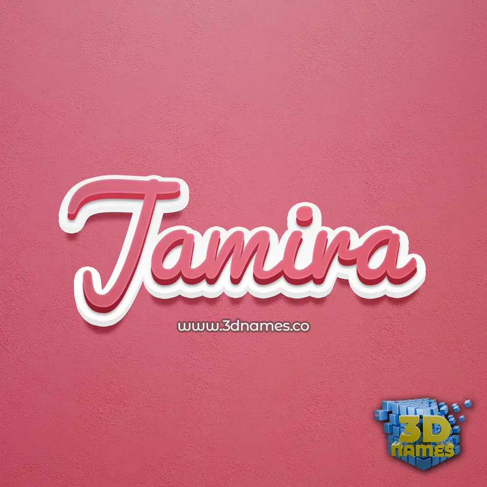 jamira in Red Scribble style - 3D name wallpaper