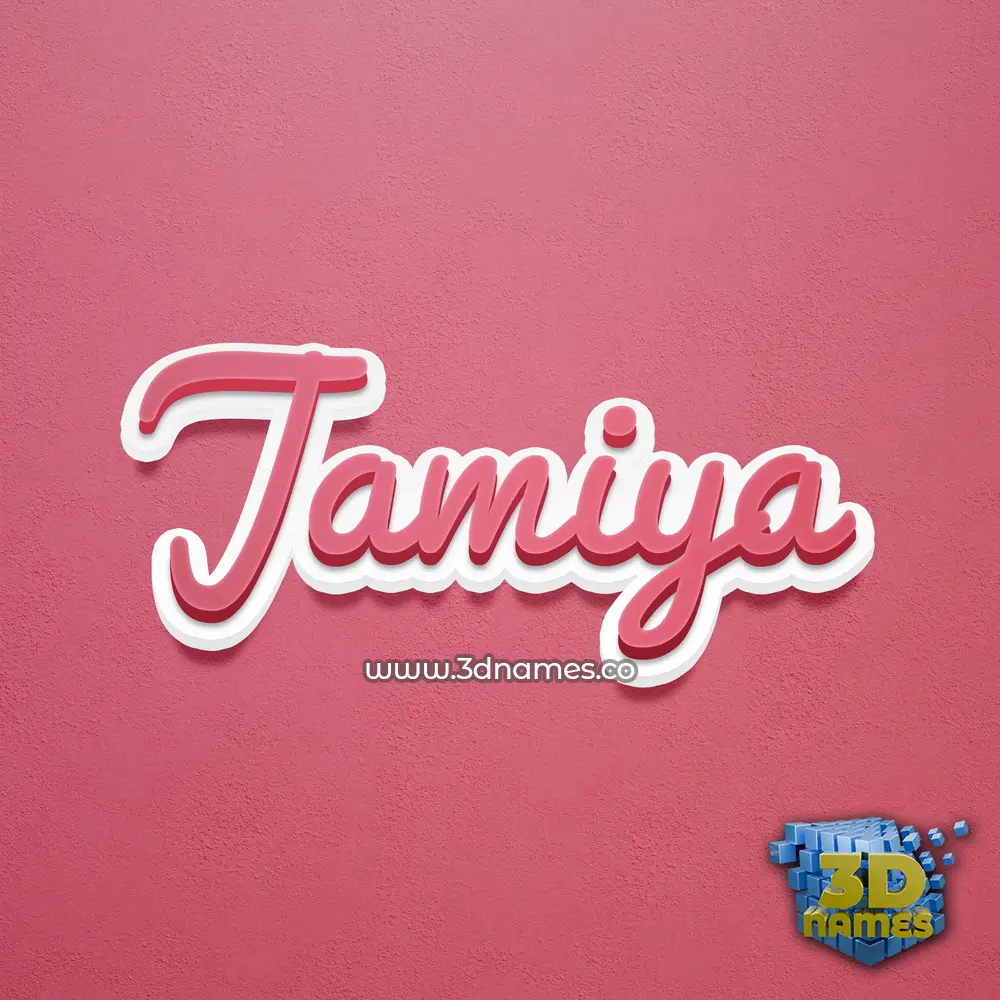 jamiya in Red Scribble style - 3D name wallpaper