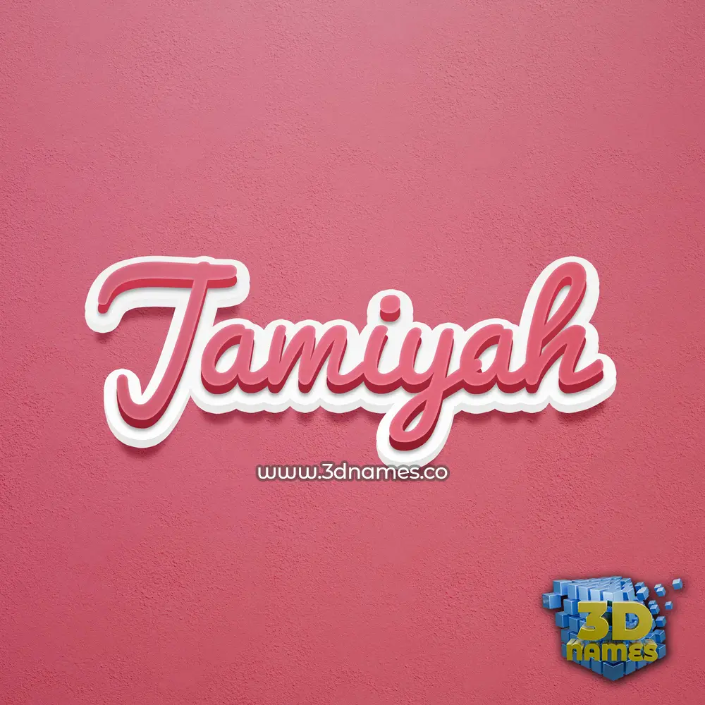 jamiyah in Red Scribble style - 3D name wallpaper