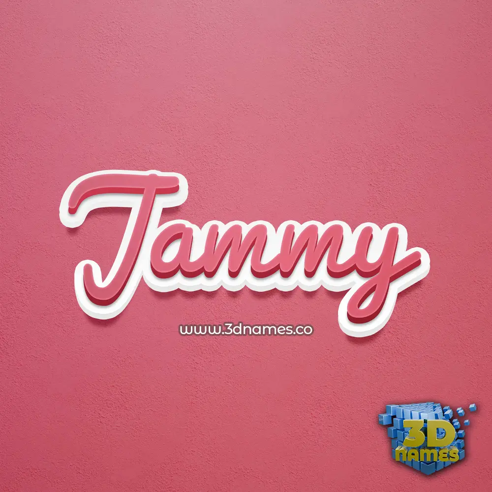 jammy in Red Scribble style - 3D name wallpaper