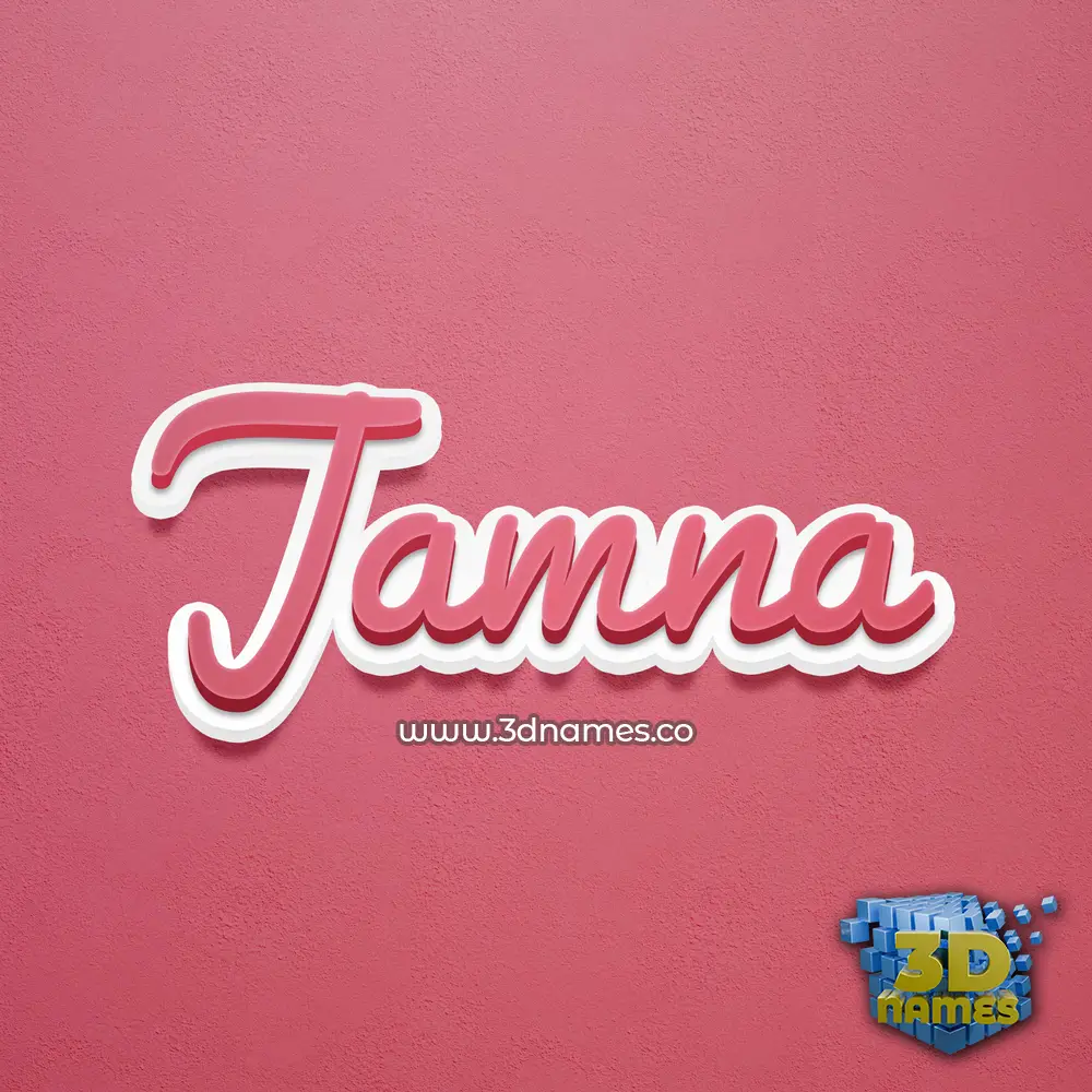jamna in Red Scribble style - 3D name wallpaper