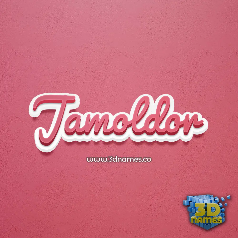 jamoldor in Red Scribble style - 3D name wallpaper