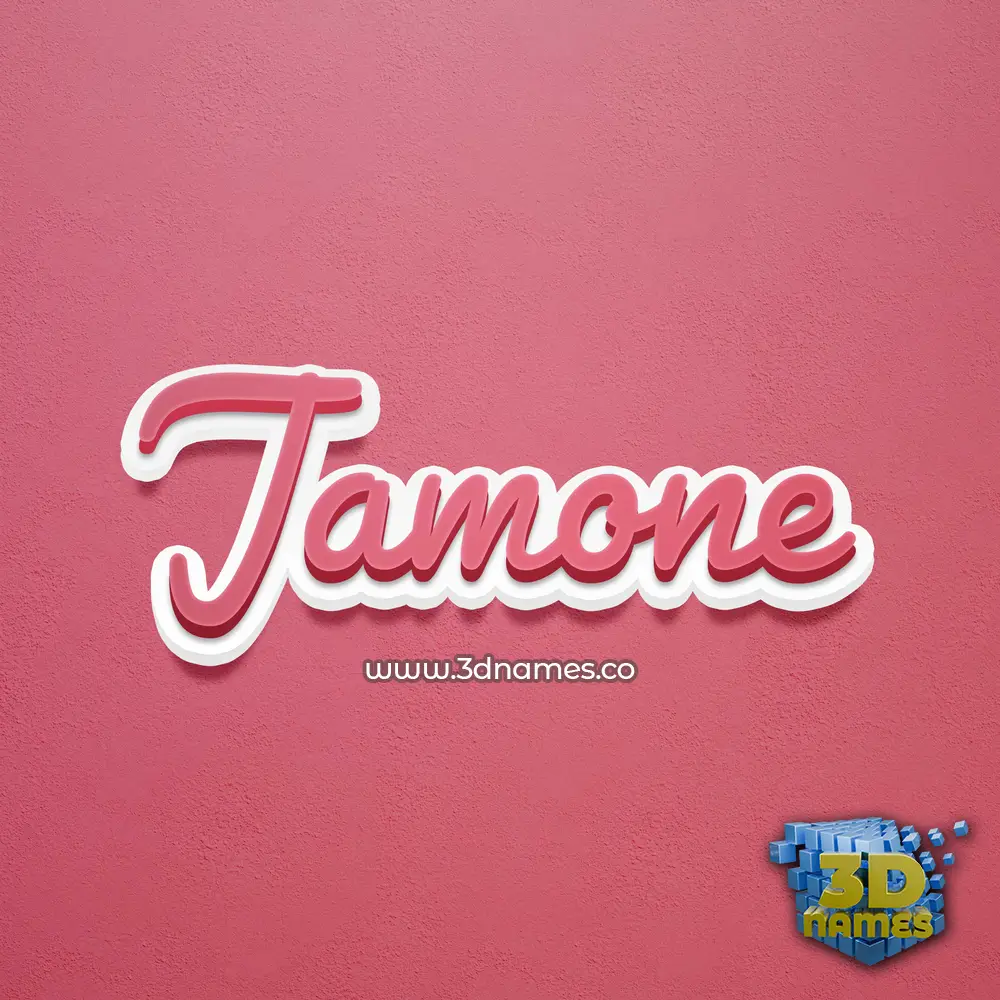 jamone in Red Scribble style - 3D name wallpaper