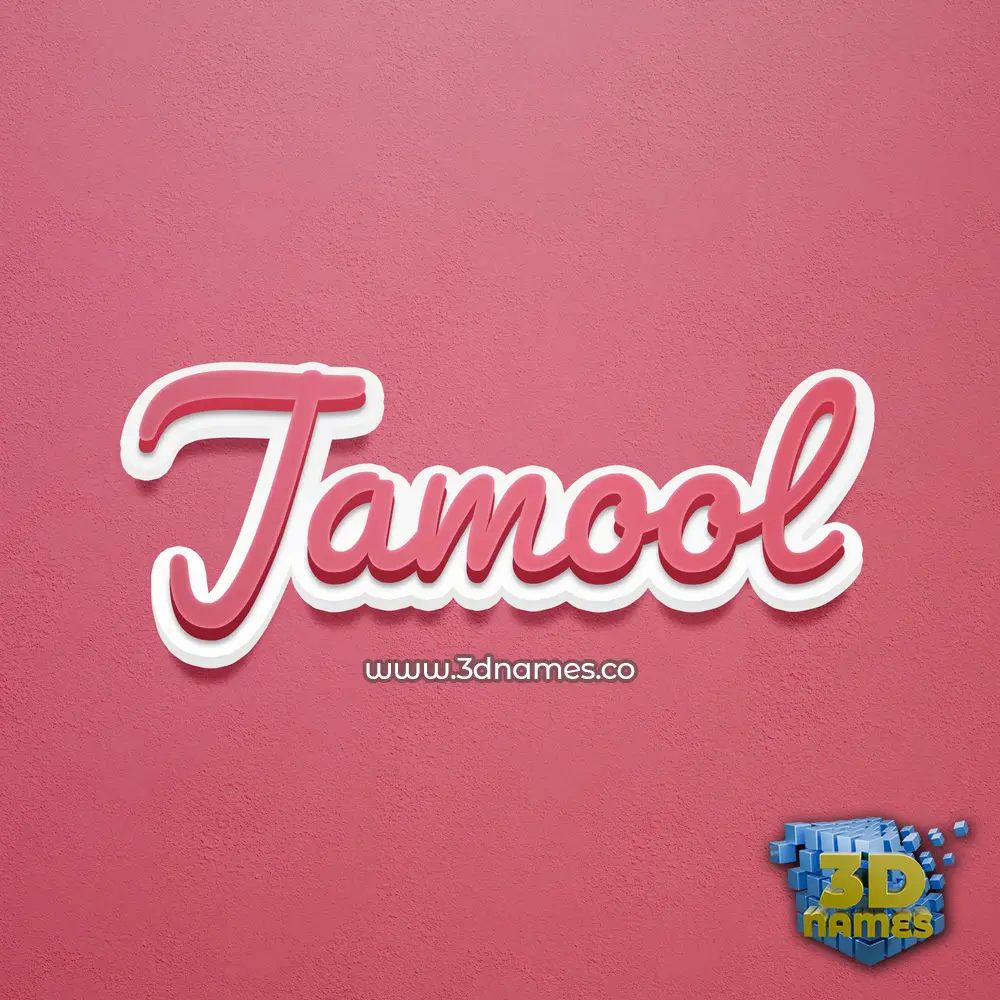 jamool in Red Scribble style - 3D name wallpaper