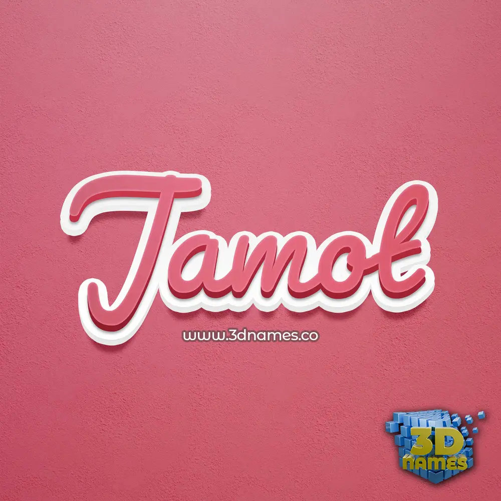 jamot in Red Scribble style - 3D name wallpaper