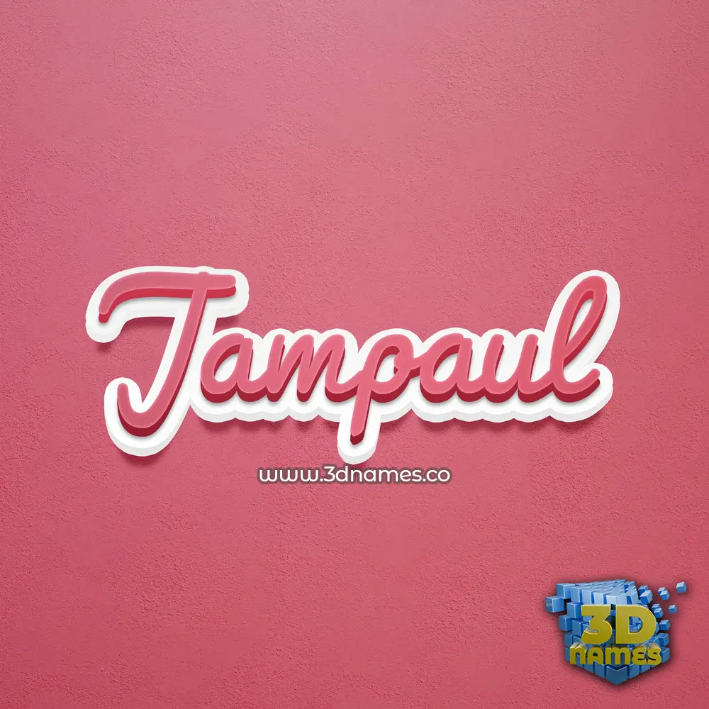 jampaul in Red Scribble style - 3D name wallpaper