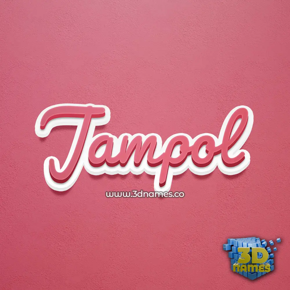 jampol in Red Scribble style - 3D name wallpaper