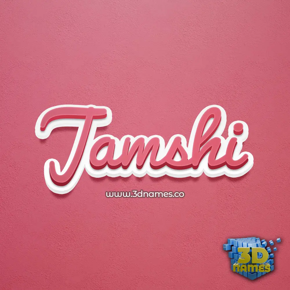 jamshi in Red Scribble style - 3D name wallpaper