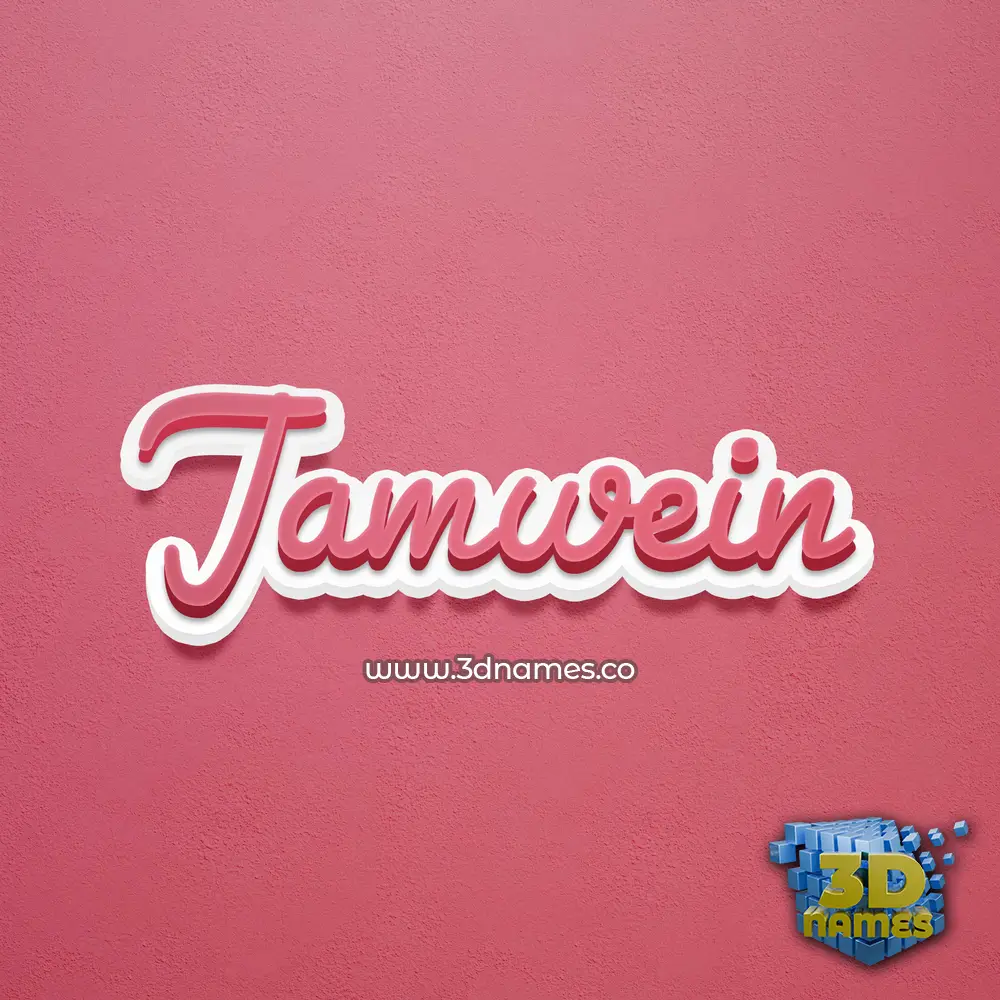 jamwein in Red Scribble style - 3D name wallpaper