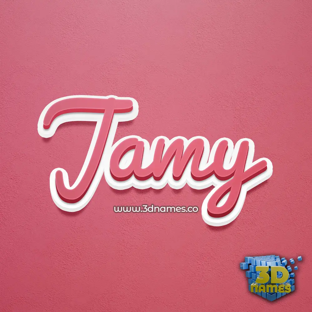 jamy in Red Scribble style - 3D name wallpaper