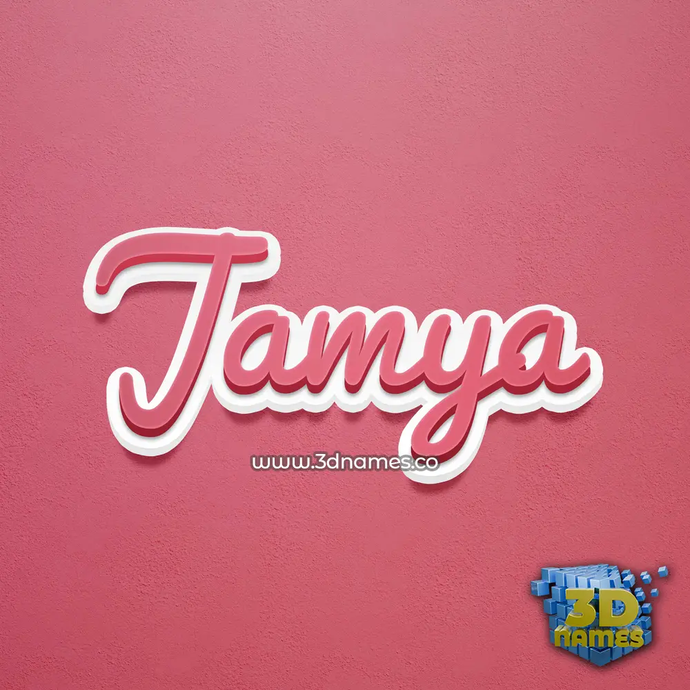 jamya in Red Scribble style - 3D name wallpaper