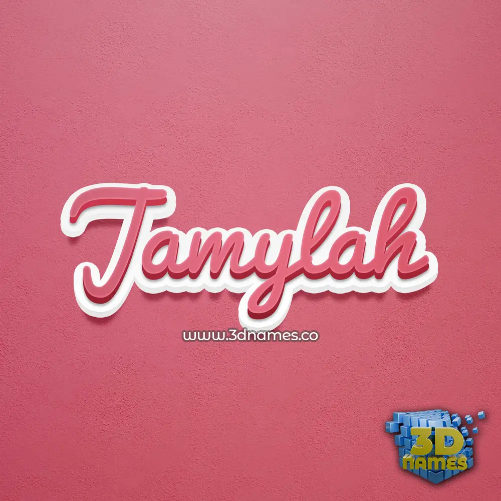 jamylah in Red Scribble style - 3D name wallpaper