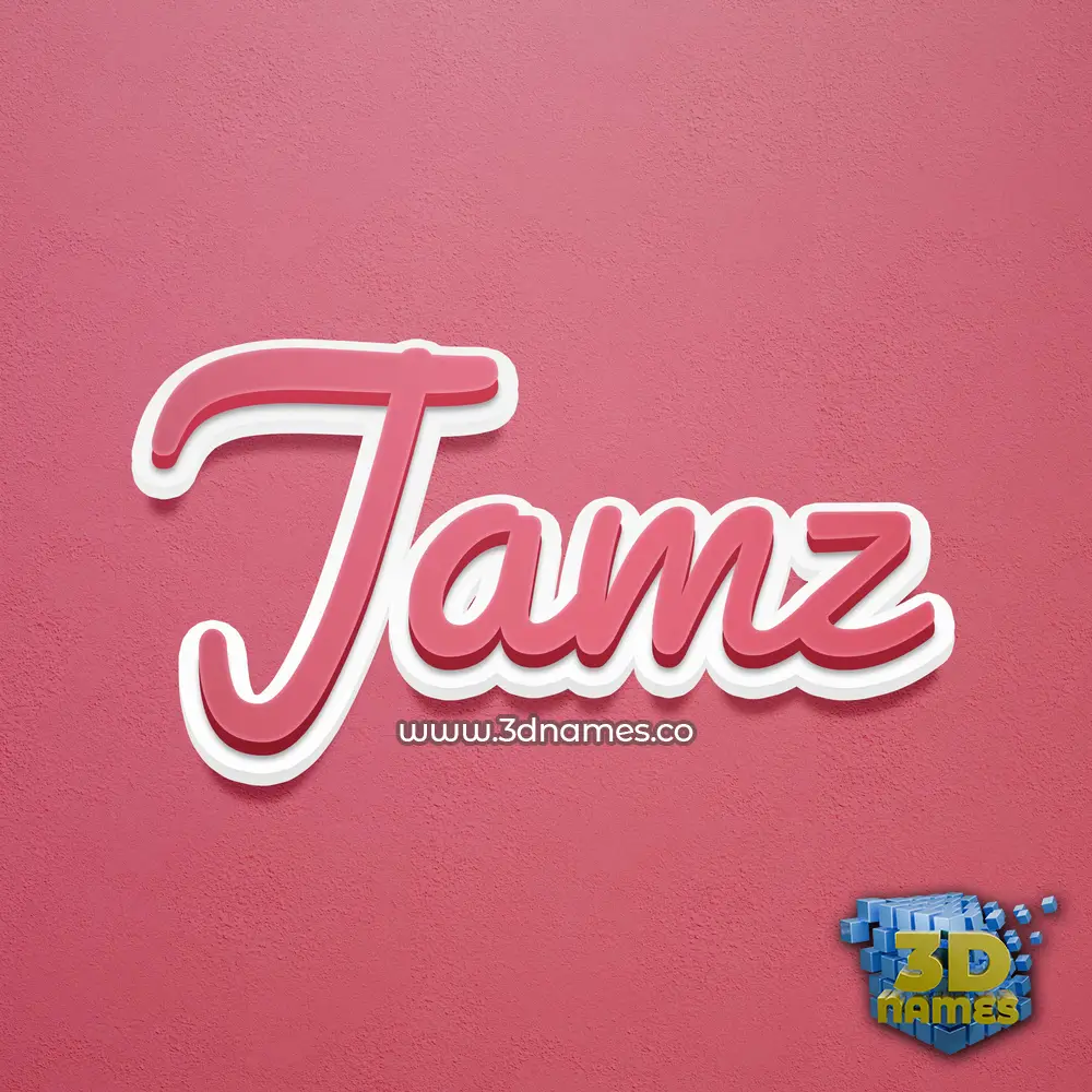 jamz in Red Scribble style - 3D name wallpaper