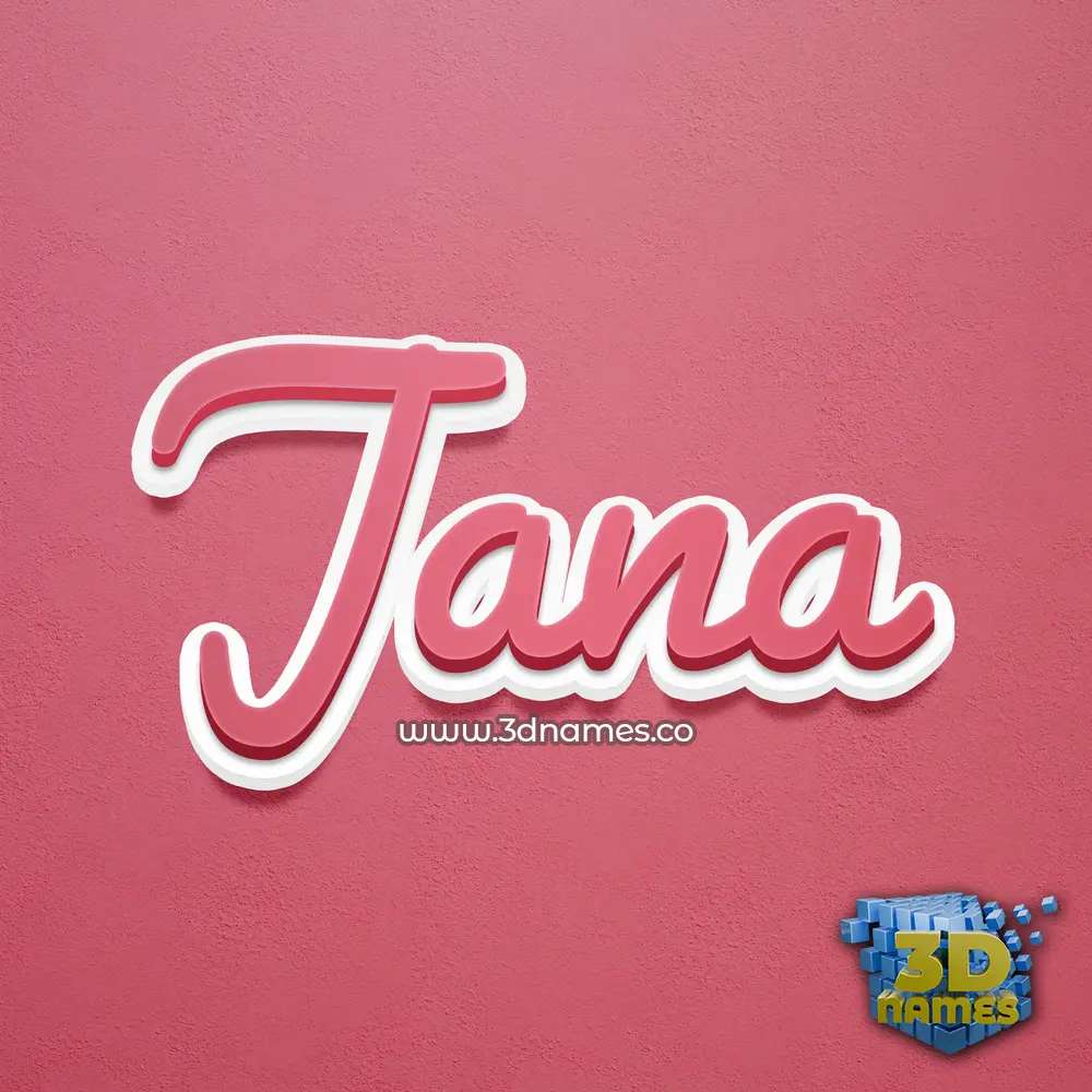 jana in Red Scribble style - 3D name wallpaper