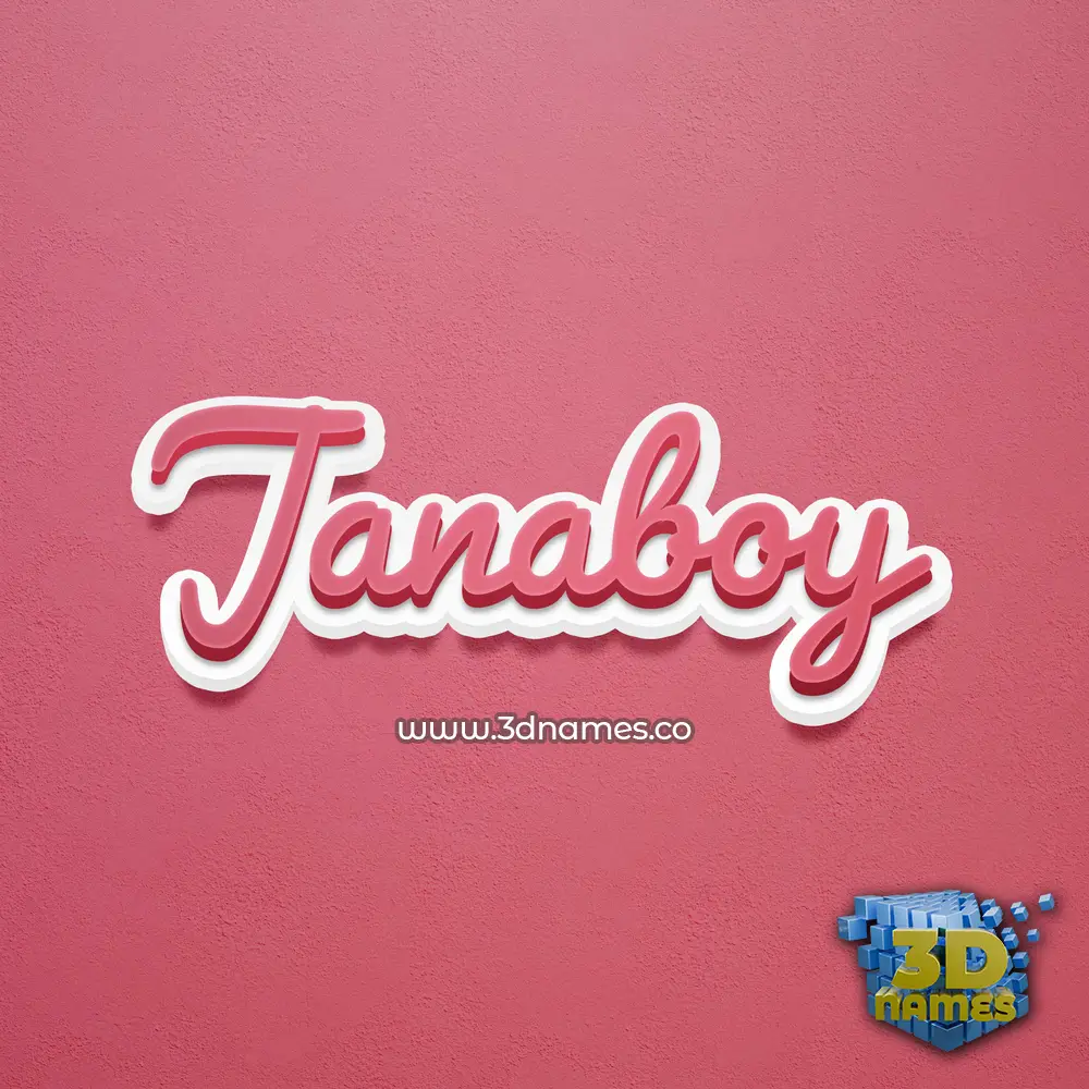janaboy in Red Scribble style - 3D name wallpaper
