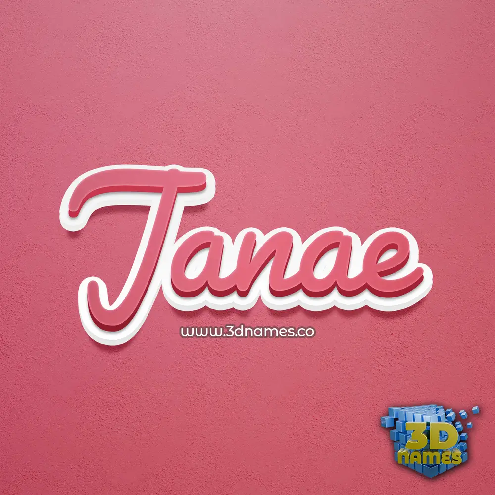 janae in Red Scribble style - 3D name wallpaper