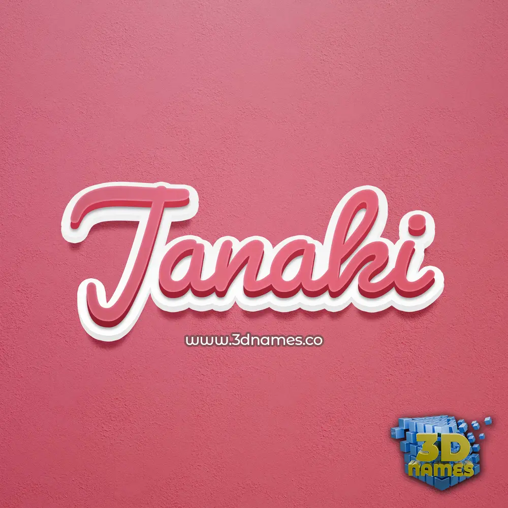 janaki in Red Scribble style - 3D name wallpaper