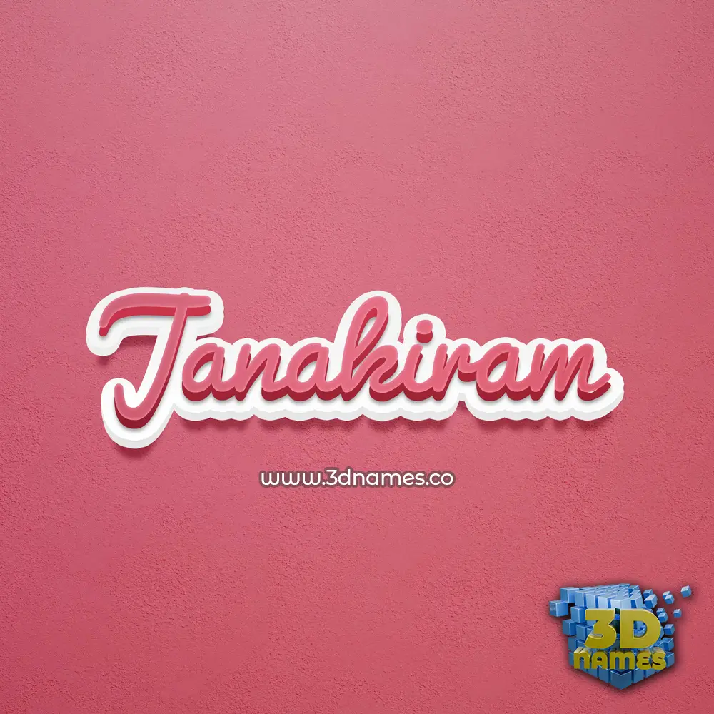 janakiram in Red Scribble style - 3D name wallpaper