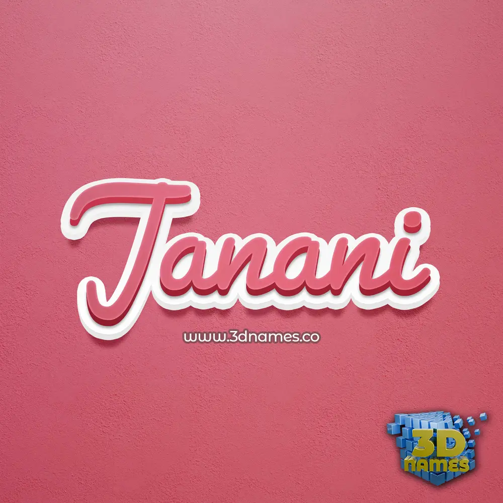 janani in Red Scribble style - 3D name wallpaper