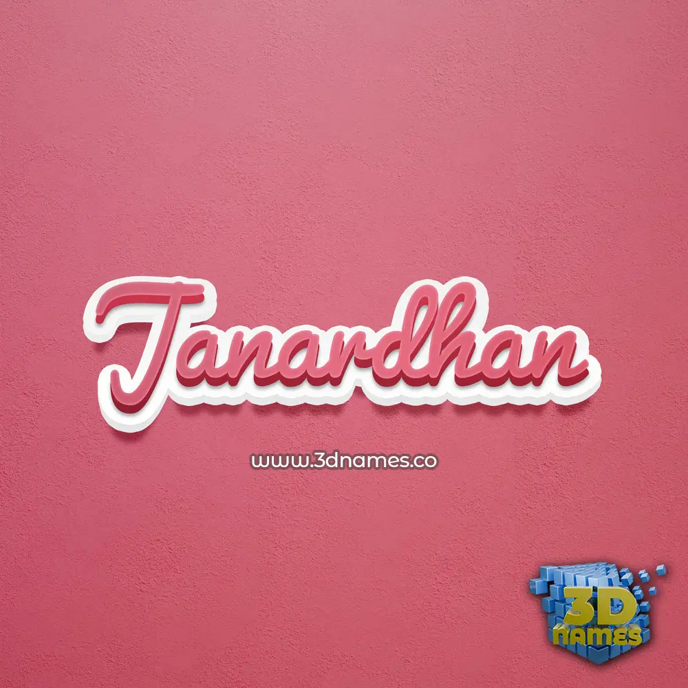 janardhan in Red Scribble style - 3D name wallpaper
