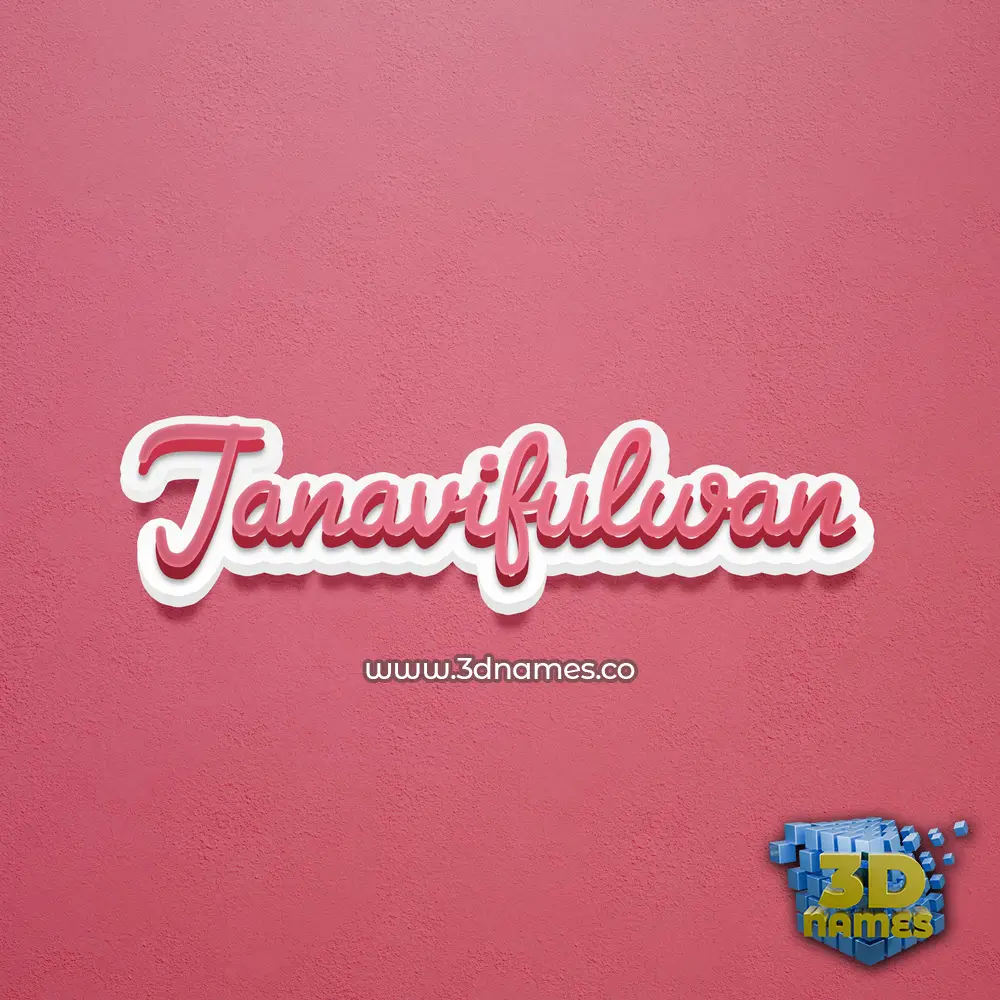 janavifulwan in Red Scribble style - 3D name wallpaper