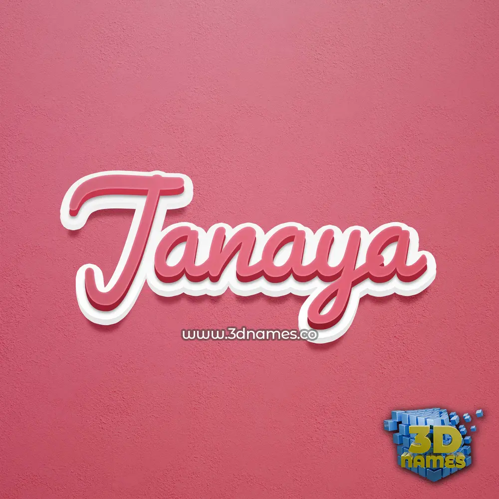 janaya in Red Scribble style - 3D name wallpaper