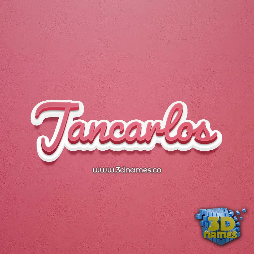 jancarlos in Red Scribble style - 3D name wallpaper