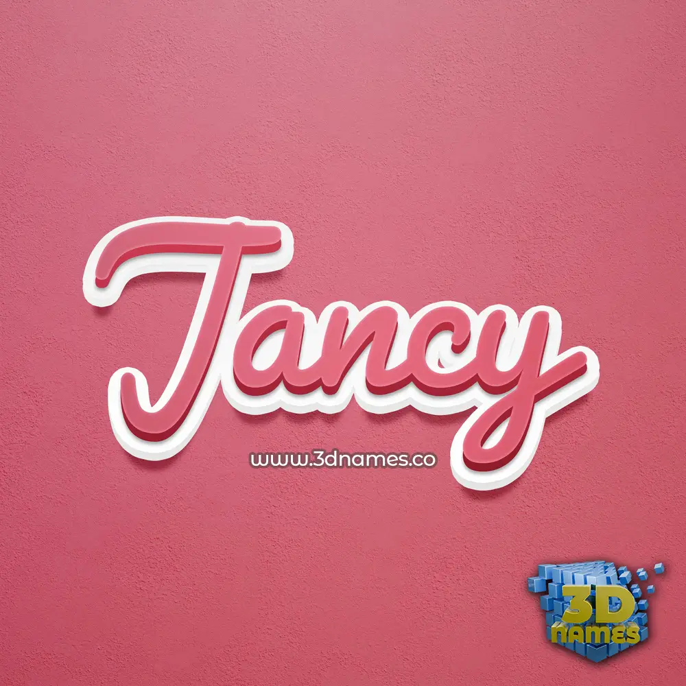 jancy in Red Scribble style - 3D name wallpaper