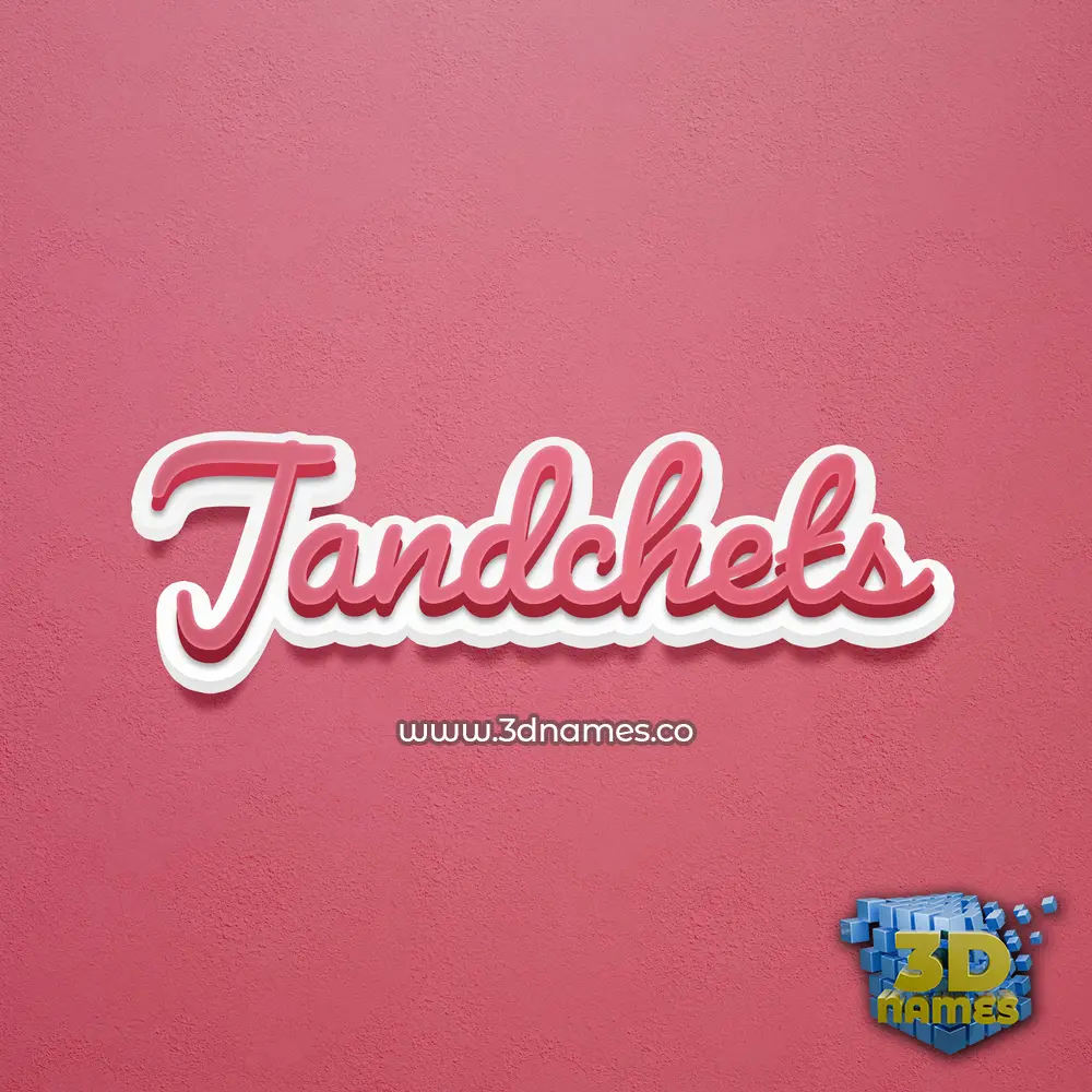 jandchets in Red Scribble style - 3D name wallpaper