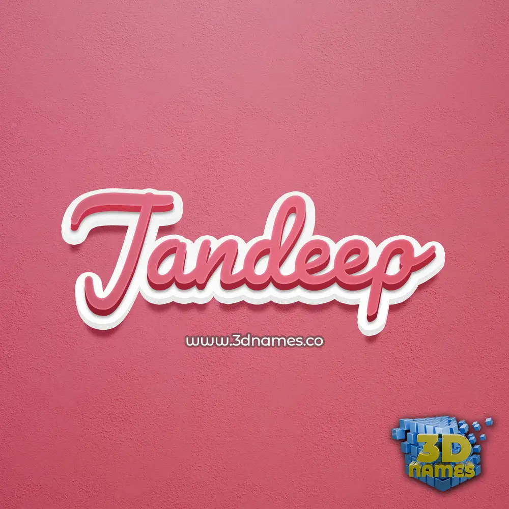 jandeep in Red Scribble style - 3D name wallpaper