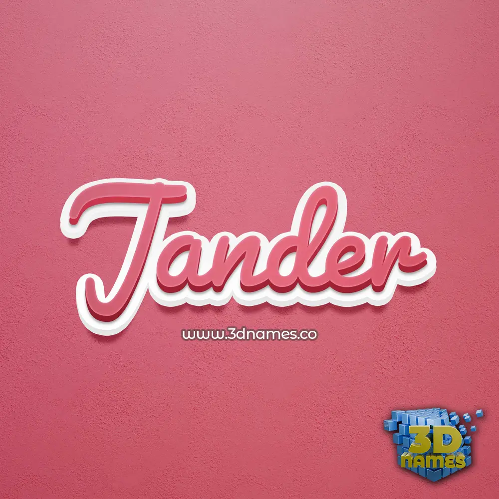 jander in Red Scribble style - 3D name wallpaper
