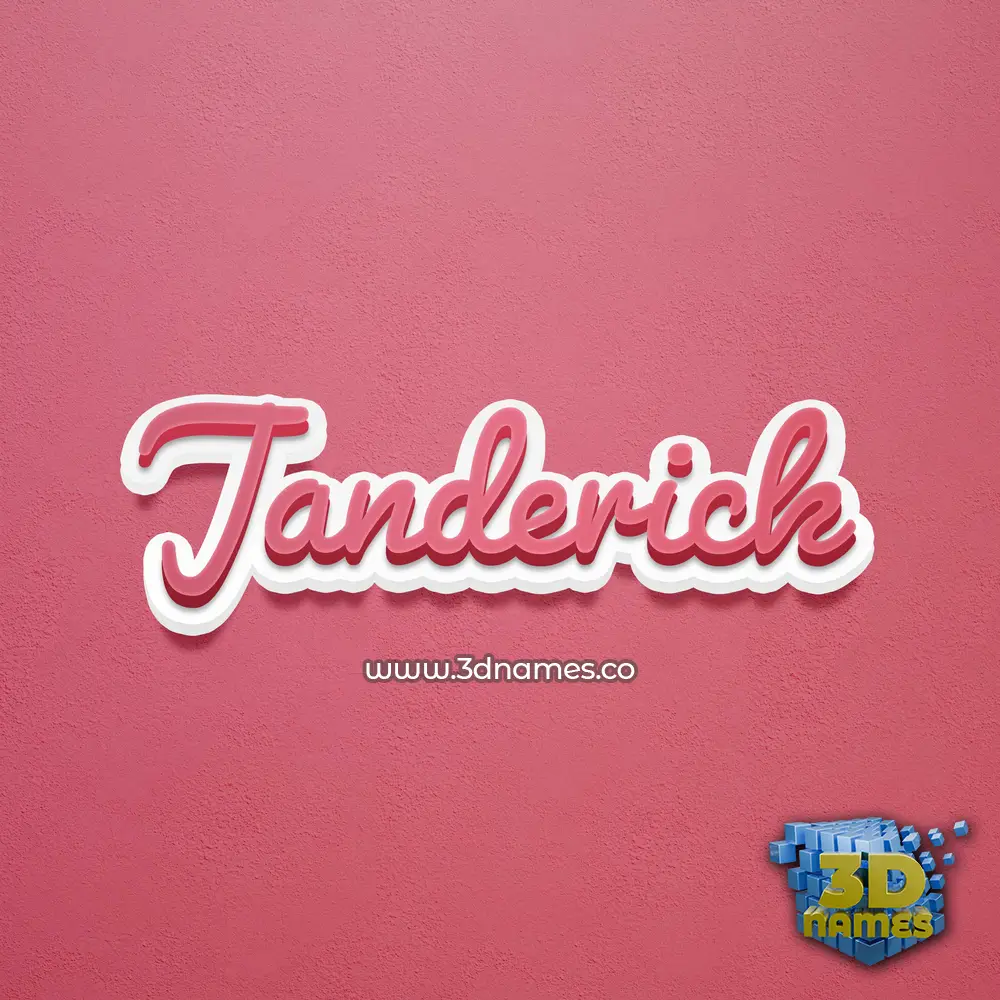 janderick in Red Scribble style - 3D name wallpaper