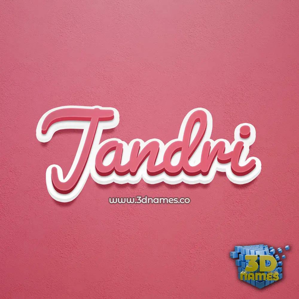 jandri in Red Scribble style - 3D name wallpaper