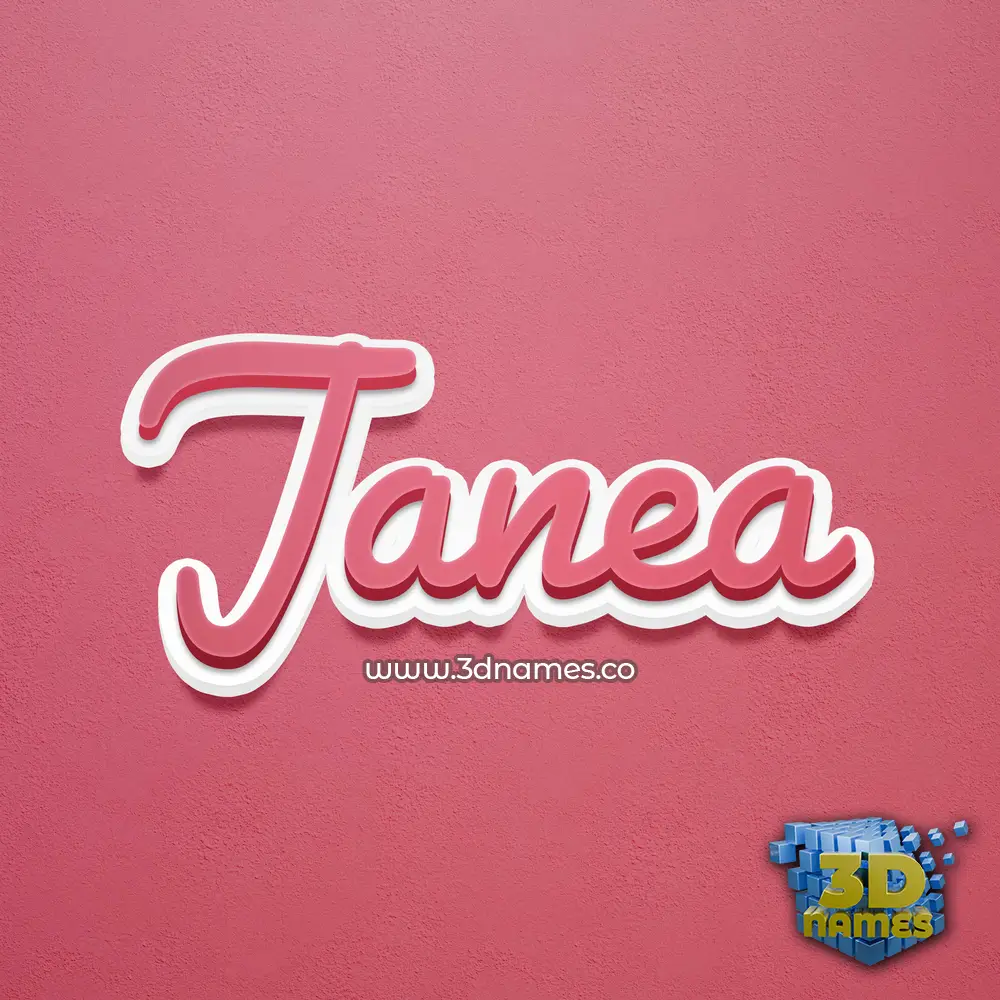 janea in Red Scribble style - 3D name wallpaper