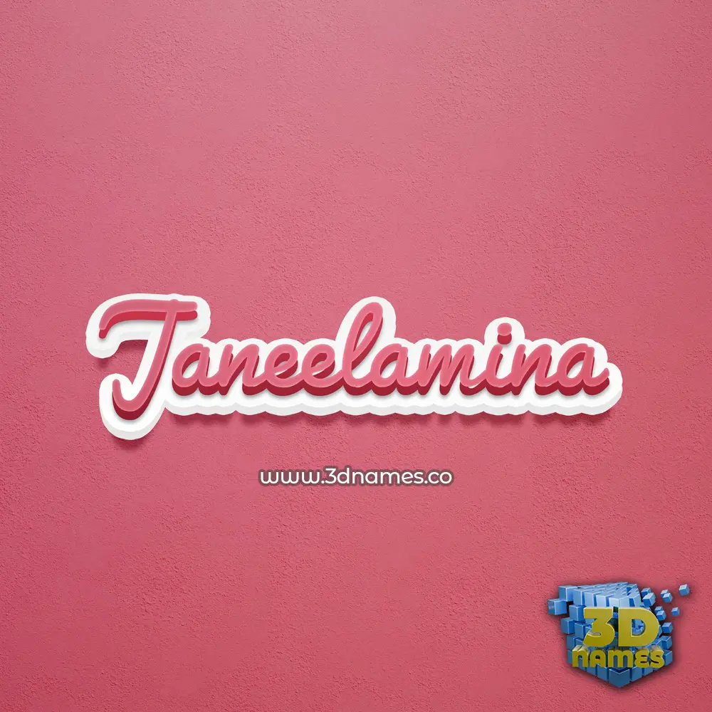 janeelamina in Red Scribble style - 3D name wallpaper
