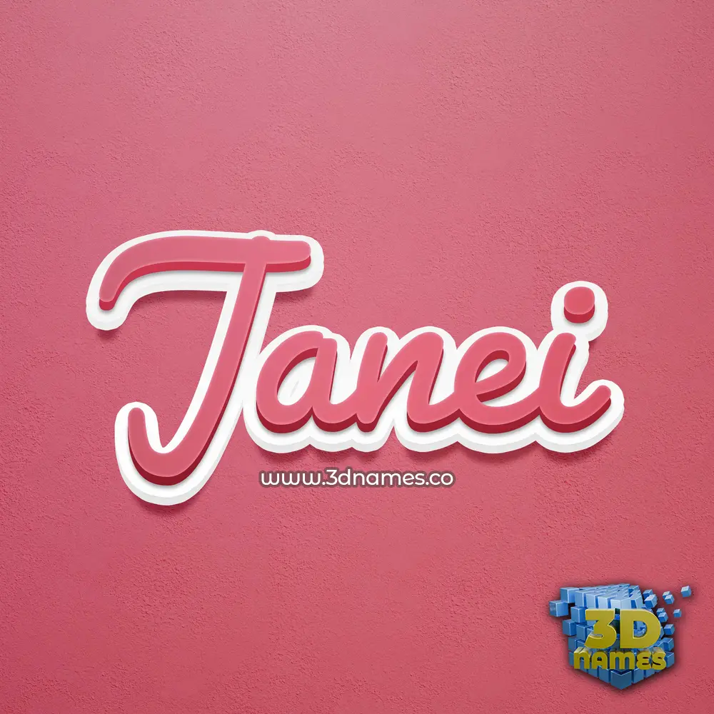 janei in Red Scribble style - 3D name wallpaper
