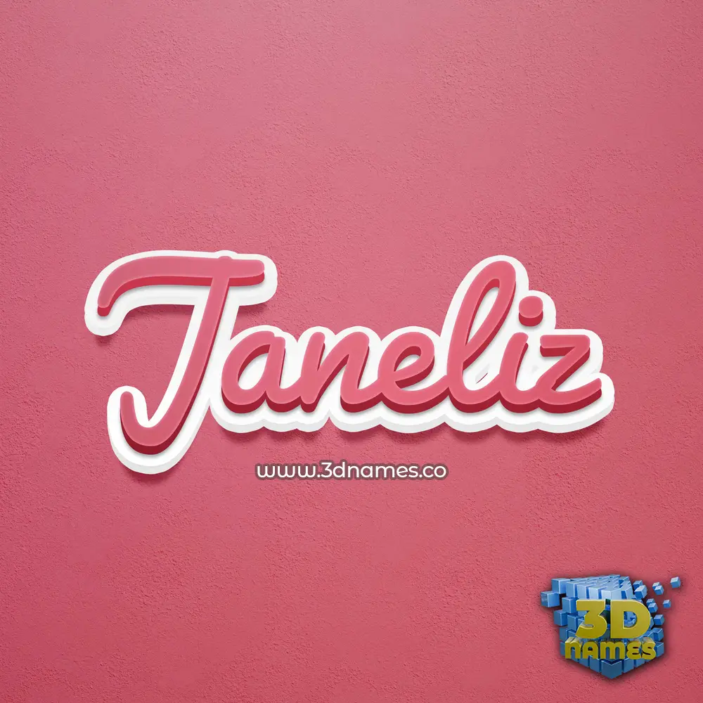 janeliz in Red Scribble style - 3D name wallpaper