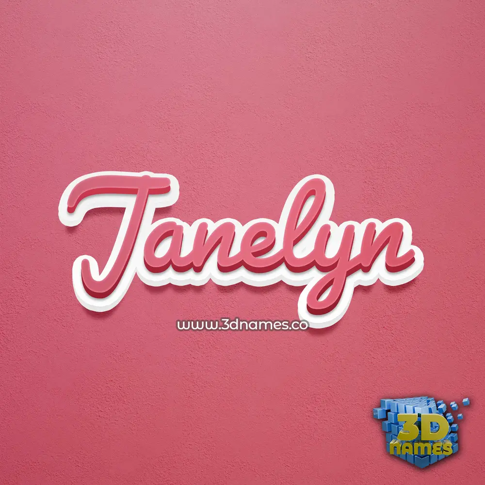 janelyn in Red Scribble style - 3D name wallpaper