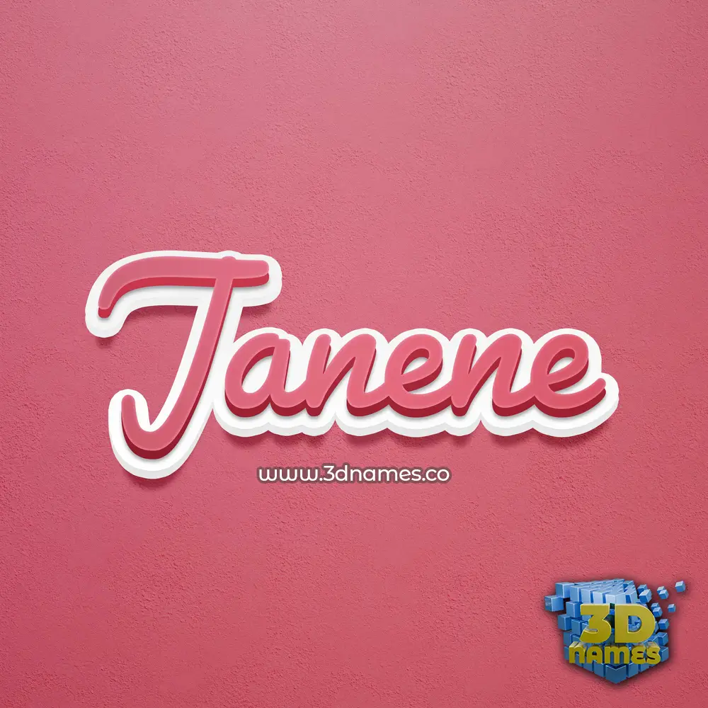 janene in Red Scribble style - 3D name wallpaper