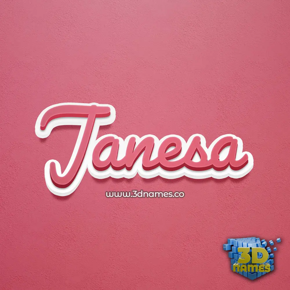 janesa in Red Scribble style - 3D name wallpaper
