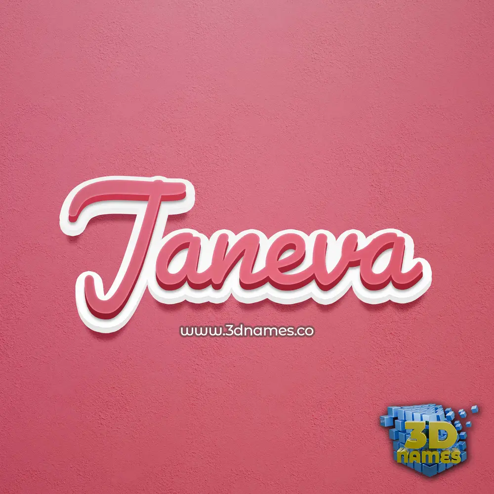 janeva in Red Scribble style - 3D name wallpaper