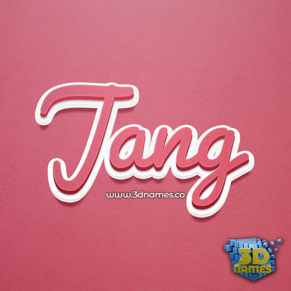jang in Red Scribble style - 3D name wallpaper