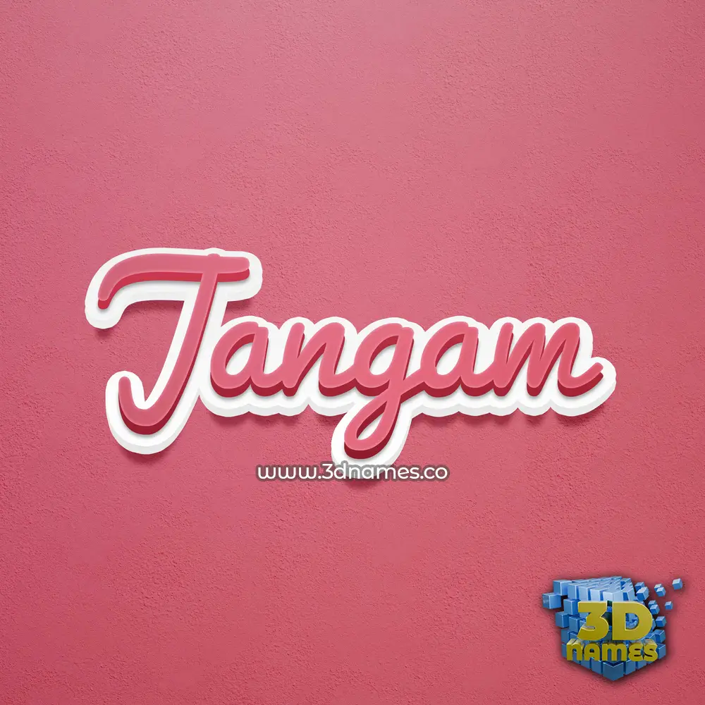 jangam in Red Scribble style - 3D name wallpaper