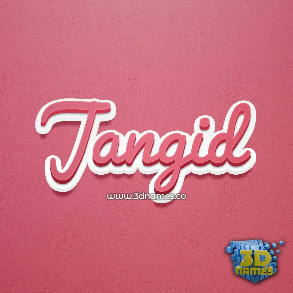 jangid in Red Scribble style - 3D name wallpaper
